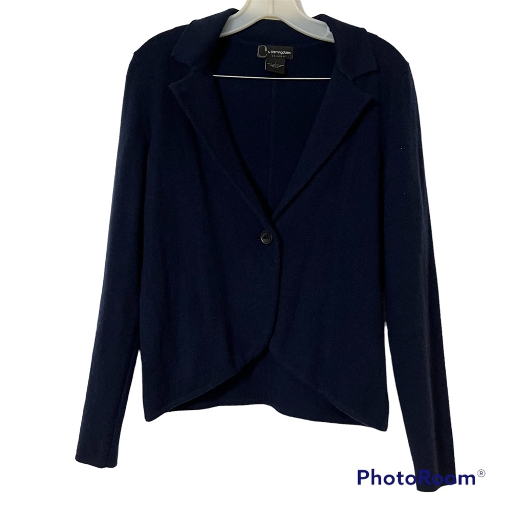 100% Cashmere C By Bloomingdale’s Blue Cardigan Size Small